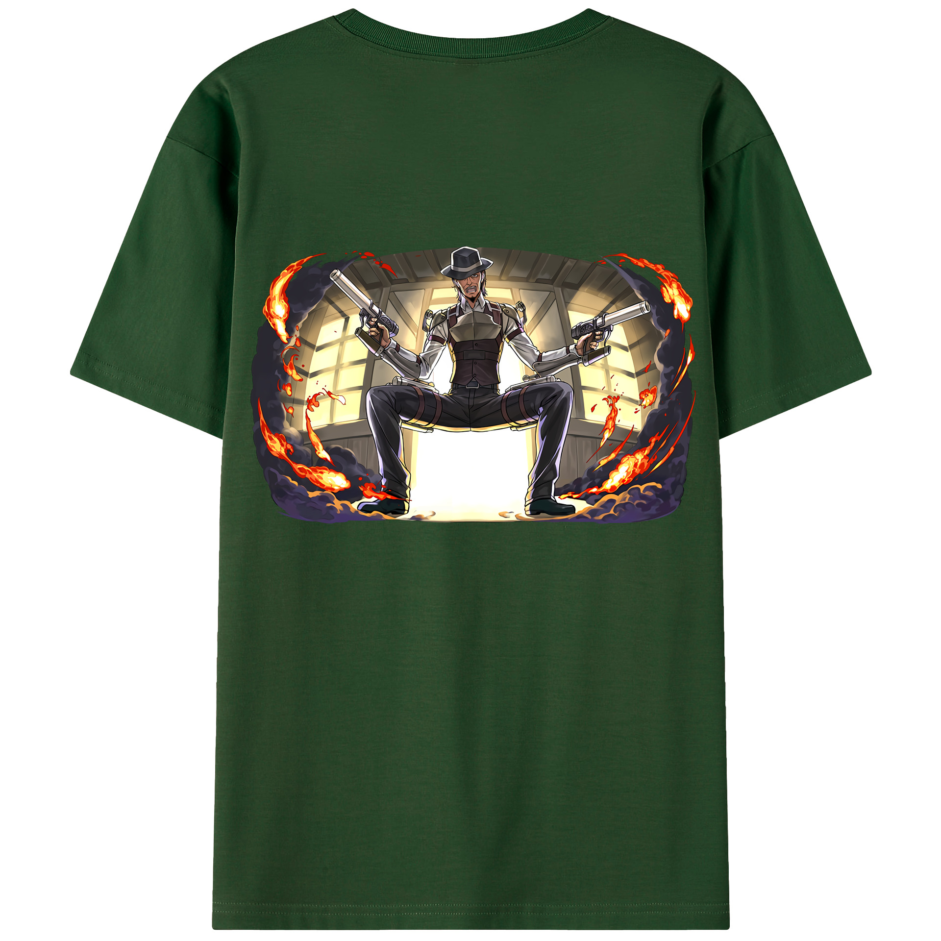 （画像用） 進撃の巨人 ケニー·アッカーマン Attack on Titan Kenny Ackerman 綿100％半袖Tシャツ（背面プリント）